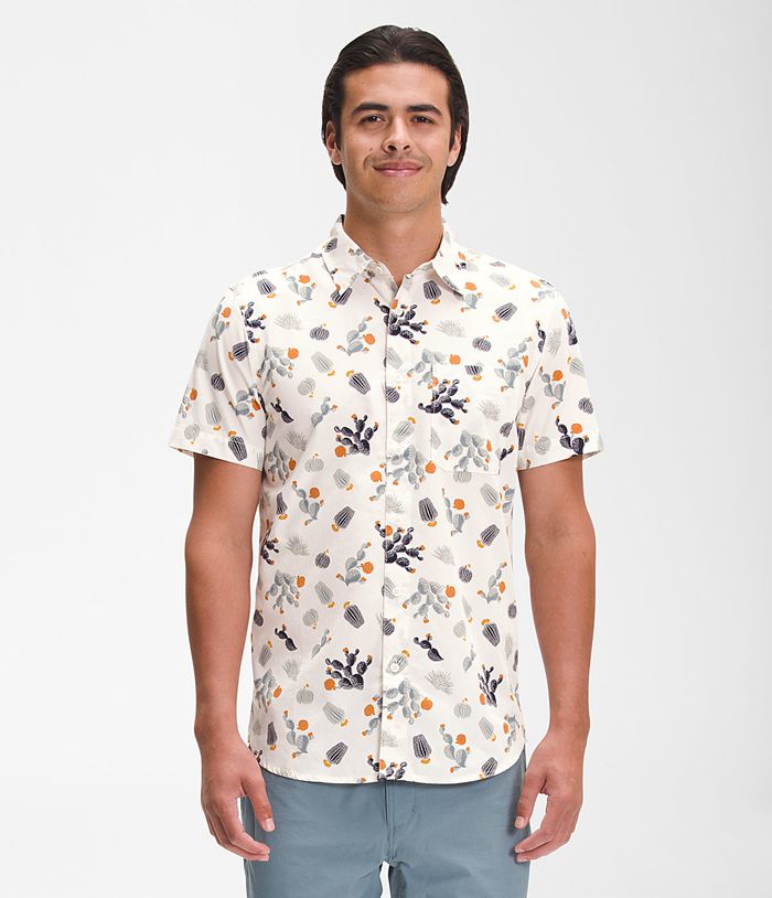 Camisa The North Face Hombre Manga Corta Baytrail Pattern - Colombia EPHJIG603 - Blancas